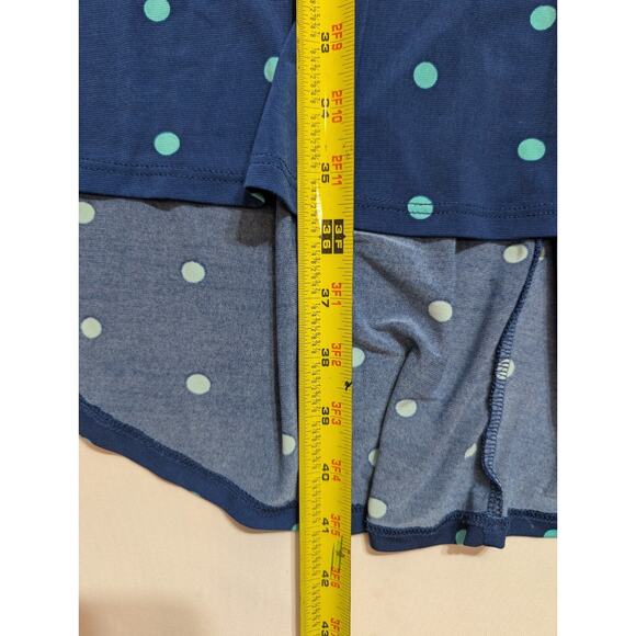 LuLaRoe Carly Midi Blue with Mint Green Polka Dots T-Shirt Dress Size XS - Picture 7 of 7